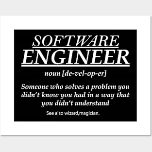 Software Engineer Funny Noun Definition Posters and Art